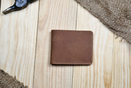 pull up wallet brown camel